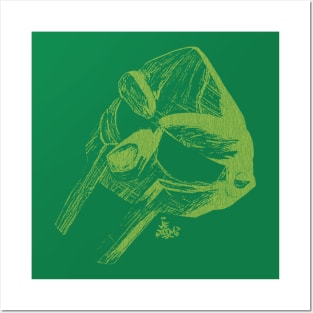 MF Doom Mask Green Posters and Art